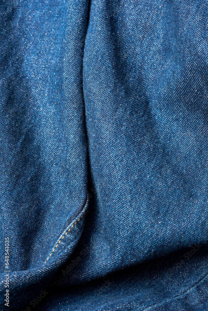 Naklejka premium Denim fabric texture pattern on beautiful fabric background image