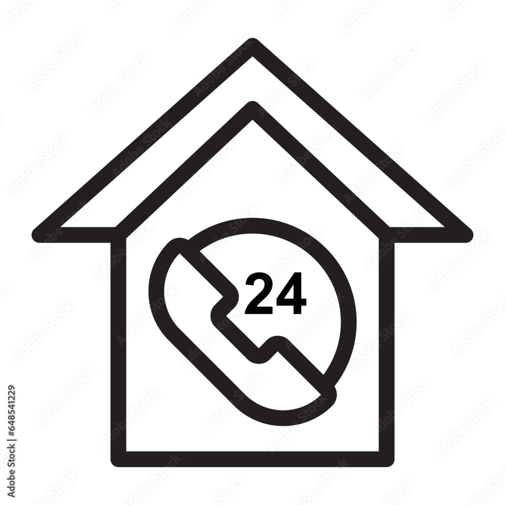 The 24 Hours Call icon typically represents a hotline service. The icon is commonly used by healthcare providers to indicate a dedicated helpline that provides medical advice, assistance The 24 Hours Call icon typically represents a hotline service. The icon is commonly used by healthcare providers to indicate a dedicated helpline that provides medical advice, assistance