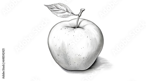 Apple vector freehand pencil drawn sketch