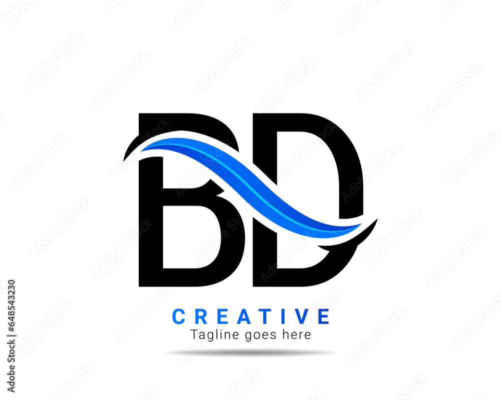 Creative BD initial logo design and template. Professional BD letter logo design brand identity Creative BD initial logo design and template. Professional BD letter logo design brand identity