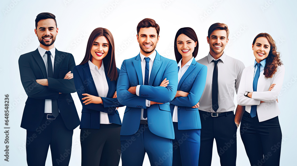 Fototapeta premium Portrait, proud group and business people in career diversity, leadership and company teamwork. Happy corporate executive, professional employees or lawyer office team, job solidarity and management