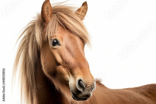 Icelandic Pony on white background