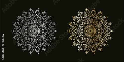 Islamic ornament vector , persian motiff. ramadan islamic round pattern elements . Geometric logo template set. Circular ornamental arabic symbols . photo