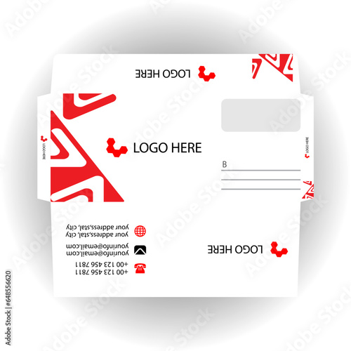 Vector corporate envelope design template. 