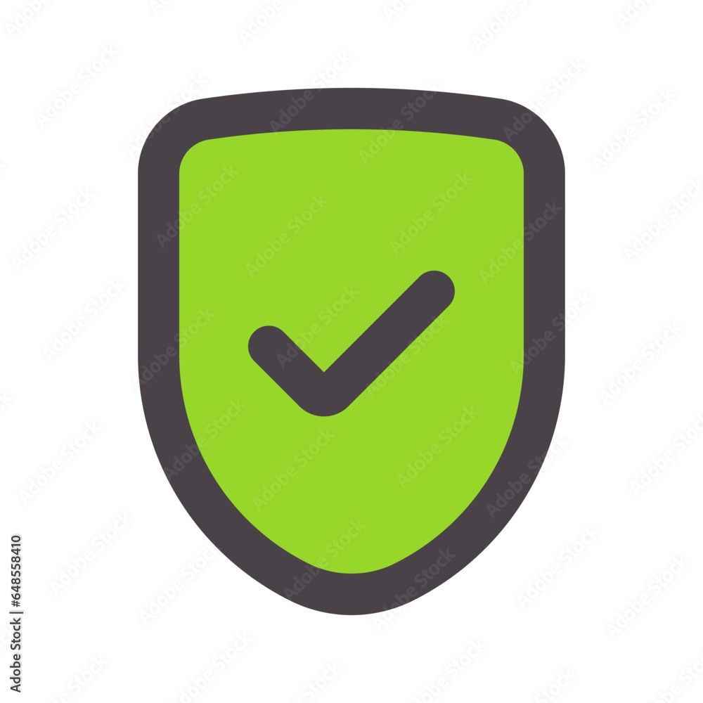 shield flat line icon shield flat line icon
