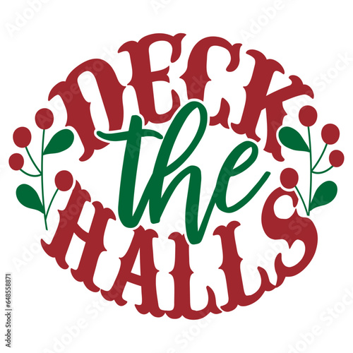 Deck The Halls - Christmas Ornament Illustration