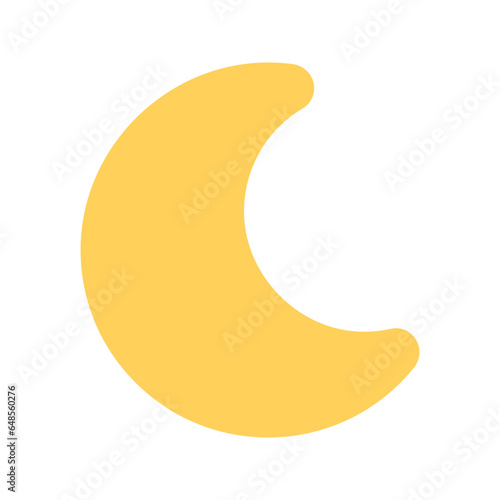 crescent moon flat icon