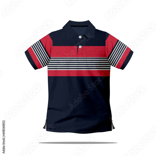 Male polo shirt isolated on white background with clipping path, template for design © V_Arts