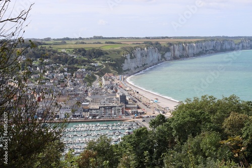 view of Fecamp and the Alabaster coast  photo