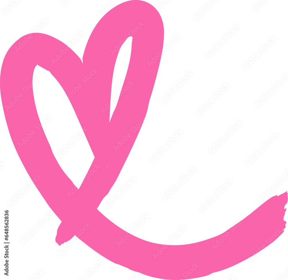 Pink breast cancer awareness ribbon