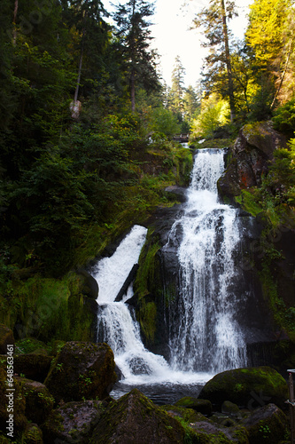 The Upper Triberg Falls In Black Forest Germany On A Beautiful Summer Day