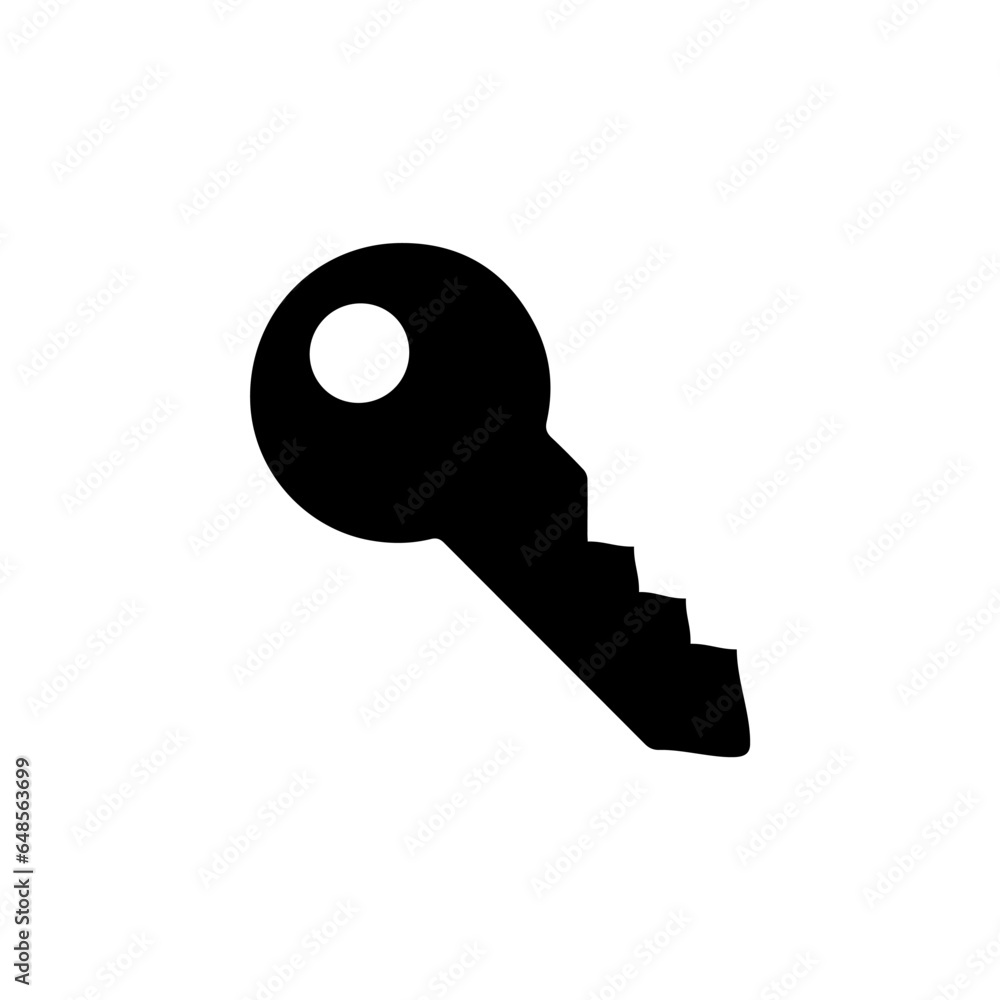 Key icon vector. Key logo design. Key vector icon illustration isolated on white background Key icon vector. Key logo design. Key vector icon illustration isolated on white background