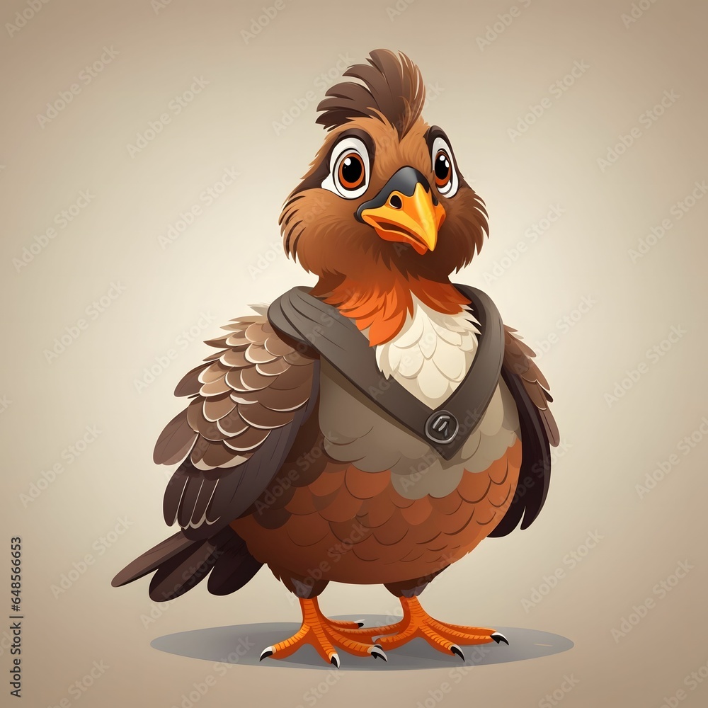 Naklejka premium Grouse Bird Illustration AI Generative