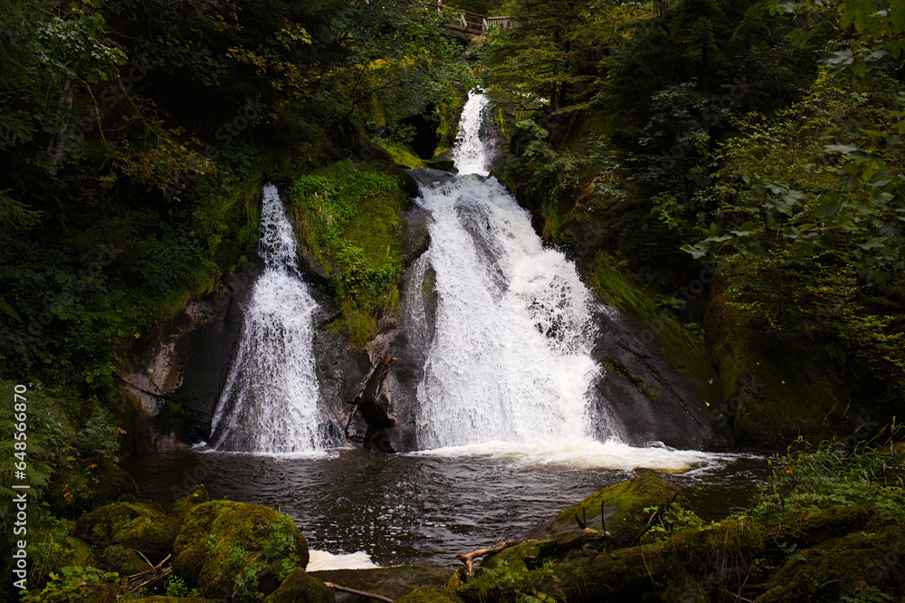 Fototapeta premium Triberg Waterfall, Triberg, Schwarzwald, Germany. Waterfall in the Black Forest