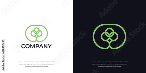 simple tree logo design abstract