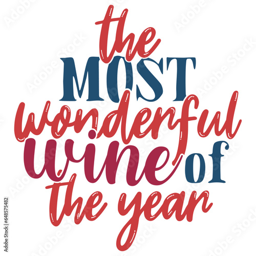 The Most Wonderful Wine Of The Year - Funny Christmas Illustration