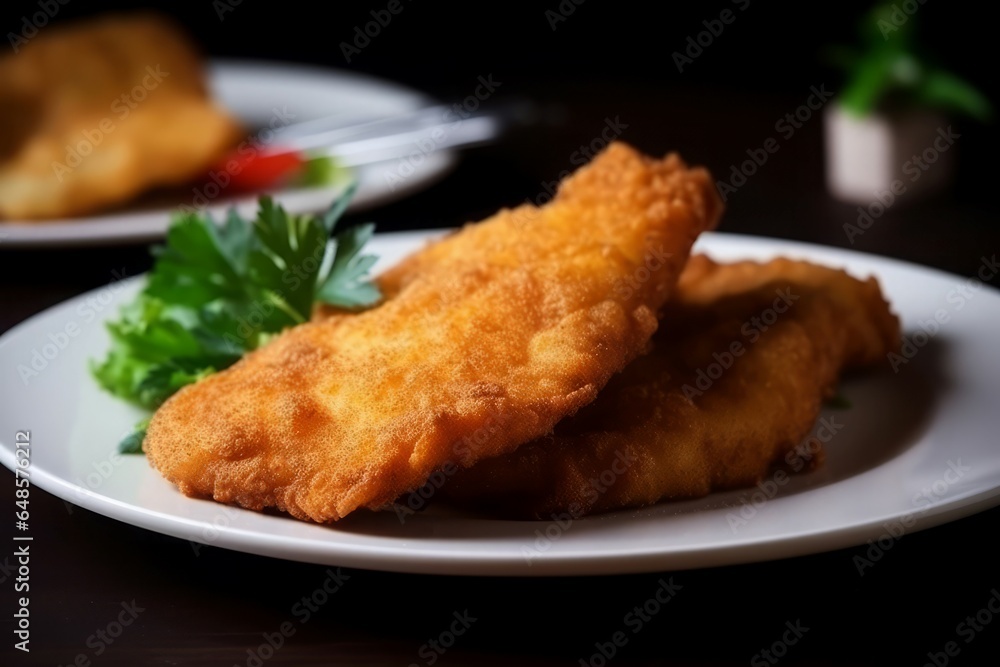 Fried fish fillet. Generate Ai