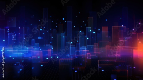 Modern Technology Particle Abstract Background Wallpaper