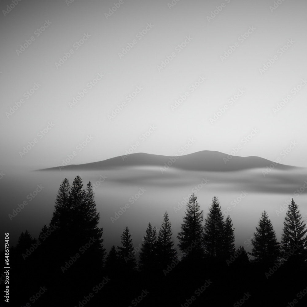 Beautiful long exposure black and white
