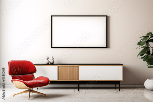 modern home interior  mockup poster frame