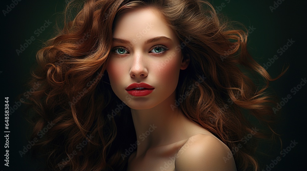 Naklejka premium Beauty woman face skin care female beautiful woman Face care, facial therapy, cosmetology, beauty, and spa services
