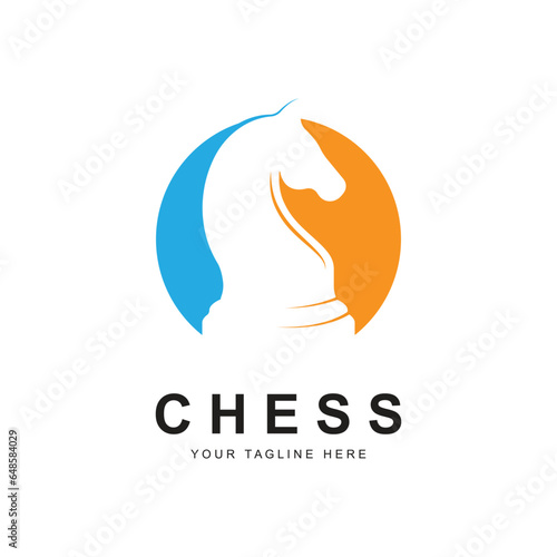 chess logo vector icon illustration design