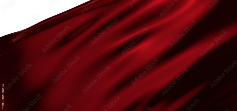 Сovered with a red cloth background