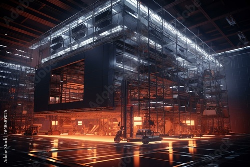 State-of-the-art unmanned warehouse. Generative AI