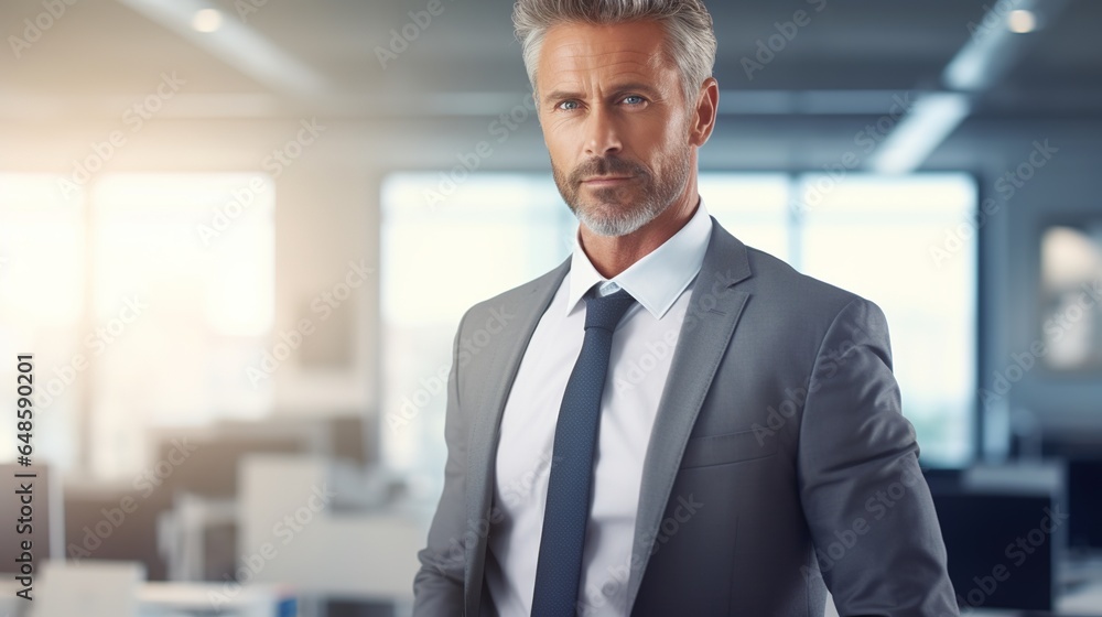 portrait of a professional businessman in office. generative ai
