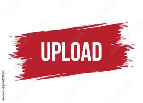Brush style upload banner vector design illustration