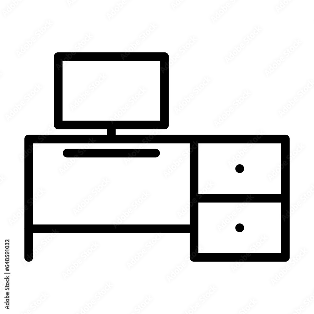 interior home tv table icon vector logo in flat and trendy style interior home tv table icon vector logo in flat and trendy style