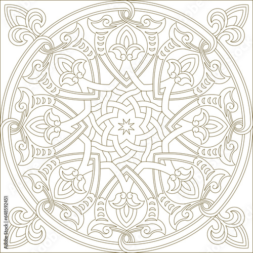 Vector sketch illustration of classic floral seamless pattern design for decorative ornaments 