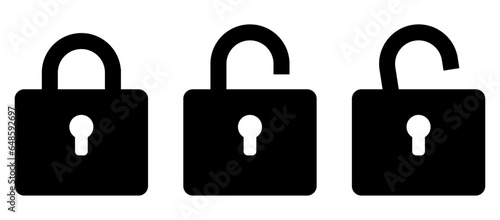 南京錠 アイコン 黒