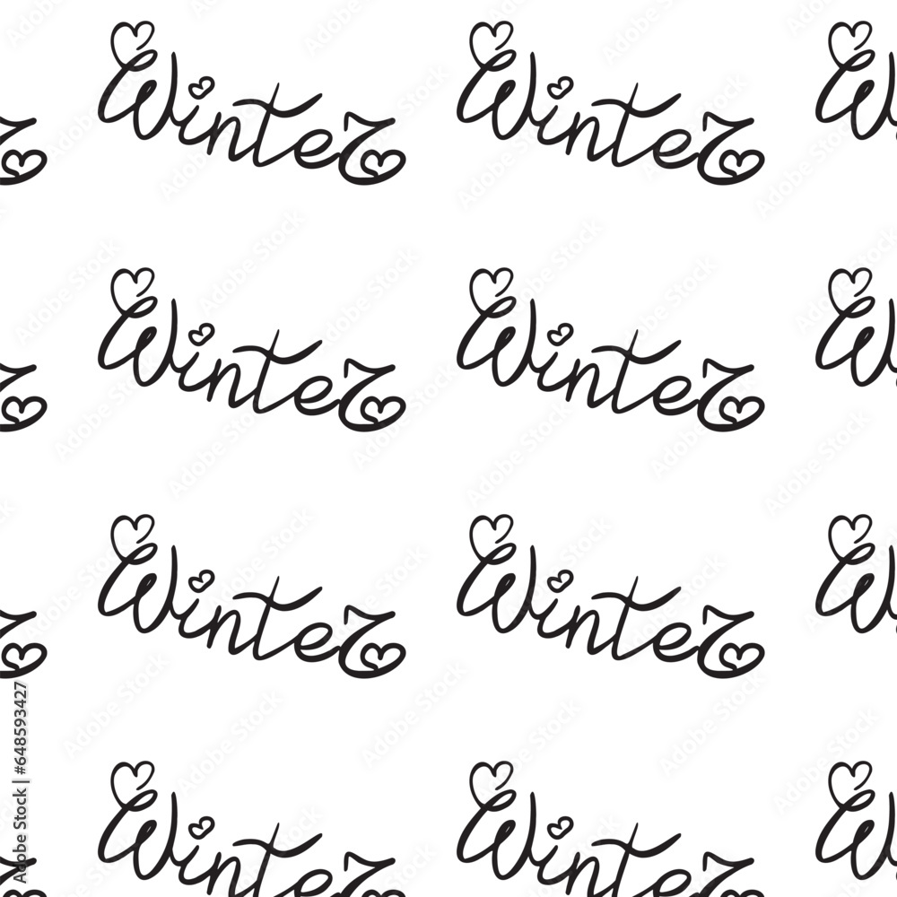 vector repeating continuous pattern winter lettering for package postcard packaging background handwritten letters vector repeating continuous pattern winter lettering for package postcard packaging background handwritten letters
