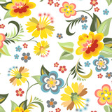 flower floral colorful pattern summer spring seamless daisy