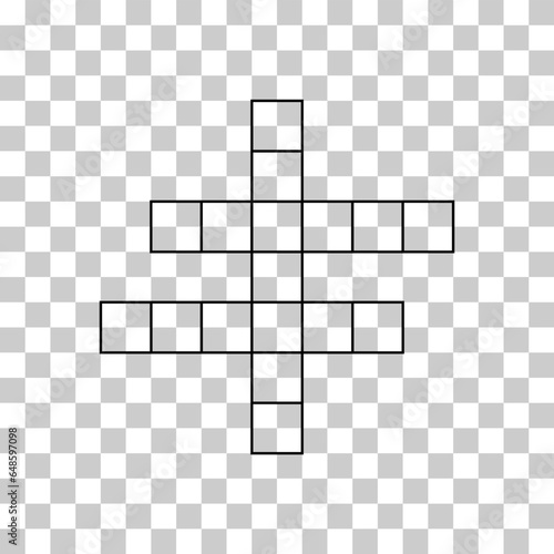Crossword concept icon, cross word graphic symbol, web flat vector illustration