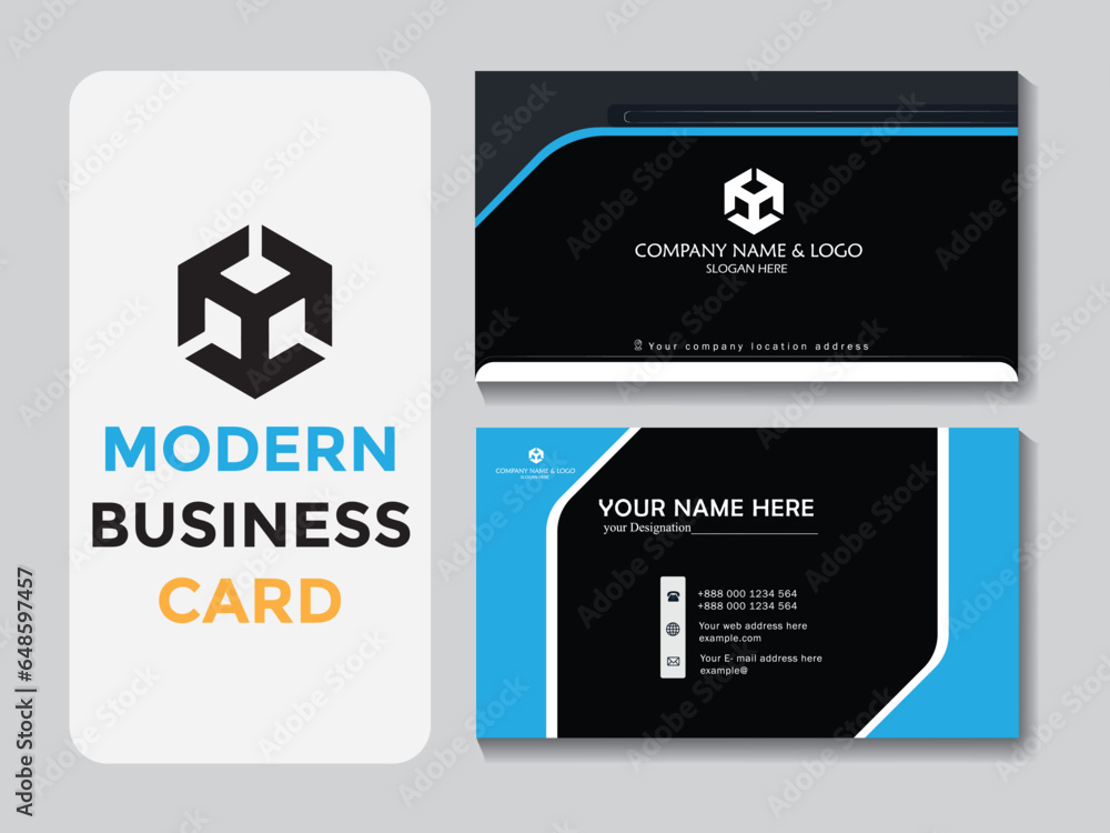 Vector creative modern professional business card template design Vector creative modern professional business card template design