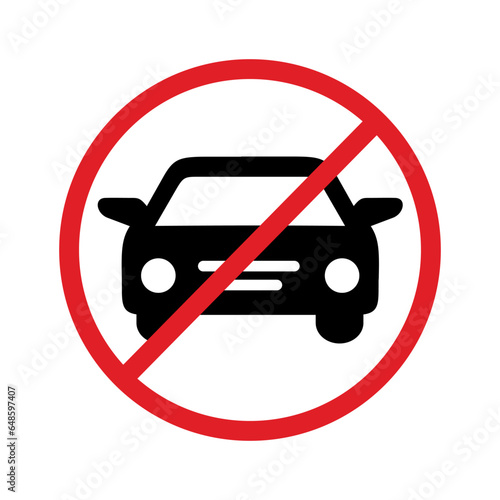 no parking sign icon vector logo in flat and trendy style