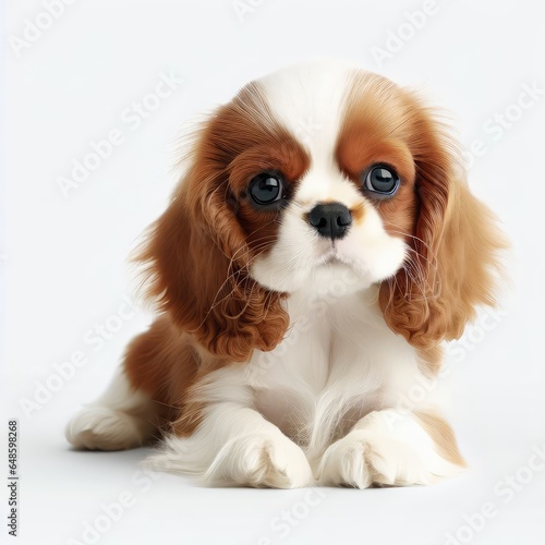 Gentle Cavalier King Charles Spaniel Expression, Generative AI