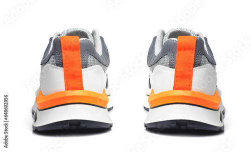 White sneaker isolated on white background,