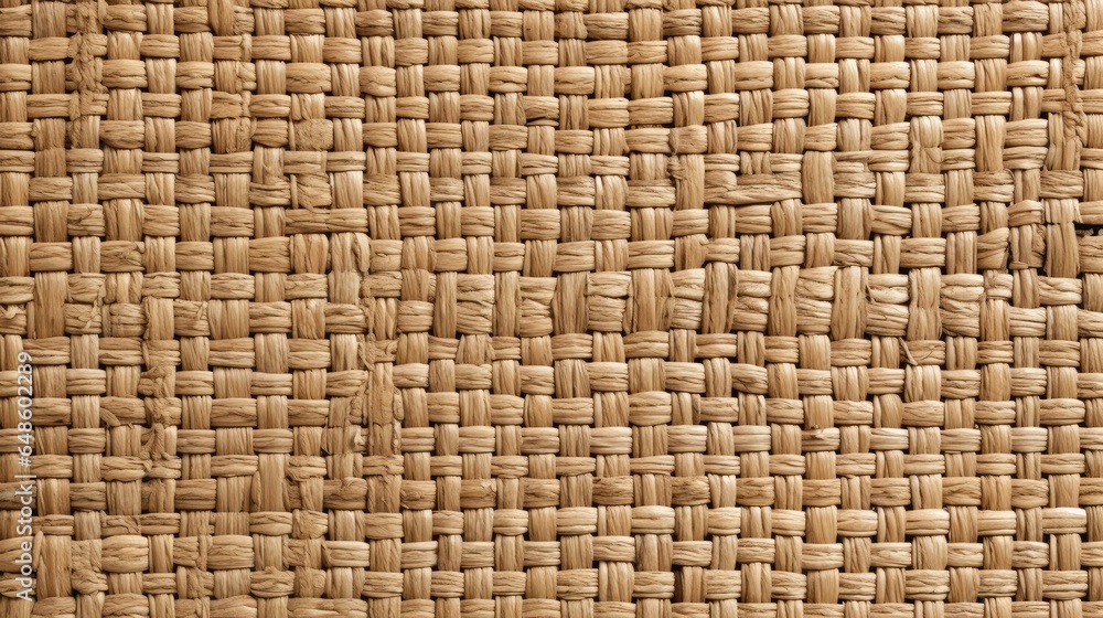 Woven straw mat texture background, presenting a natural, rustic aesthetic with intricate interlocking fibers. Great for eco-friendly product packaging and interior decor. Woven straw mat texture background, presenting a natural, rustic aesthetic with intricate interlocking fibers. Great for eco-friendly product packaging and interior decor.