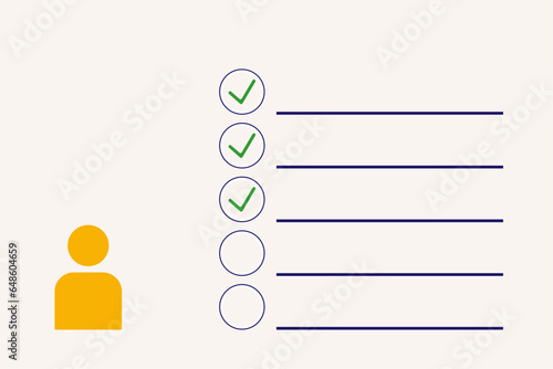 To-do list. List of things that need to be done urgently before a certain time