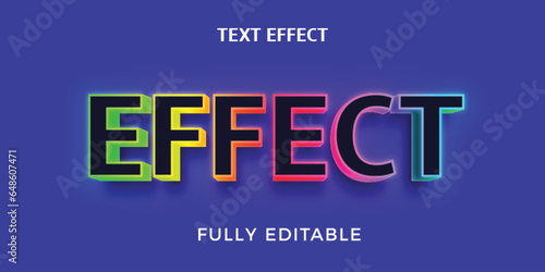 Modern editable text style effect vibrant modern color shiny. Text style effect. Editable fonts vector files.