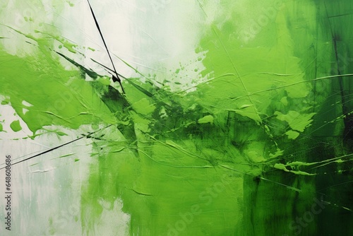 Abstract green painting with modern design. Generative AI
