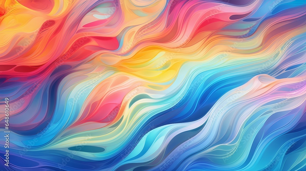 A vibrant abstract background with flowing waves of color