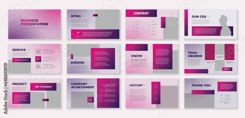 Business Presentation template, Used for modern Presentations, company profiles, annual reports, pitch decks, proposals, portfolios, business and marketing