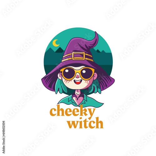 Cute Halloween Witch Made for Tshirt