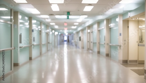 "Ethereal Passages: Exploring the Veiled Tranquility of Medical Corridors"