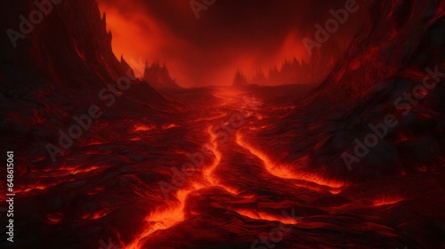 A mesmerizing lava landscape with stunning formations