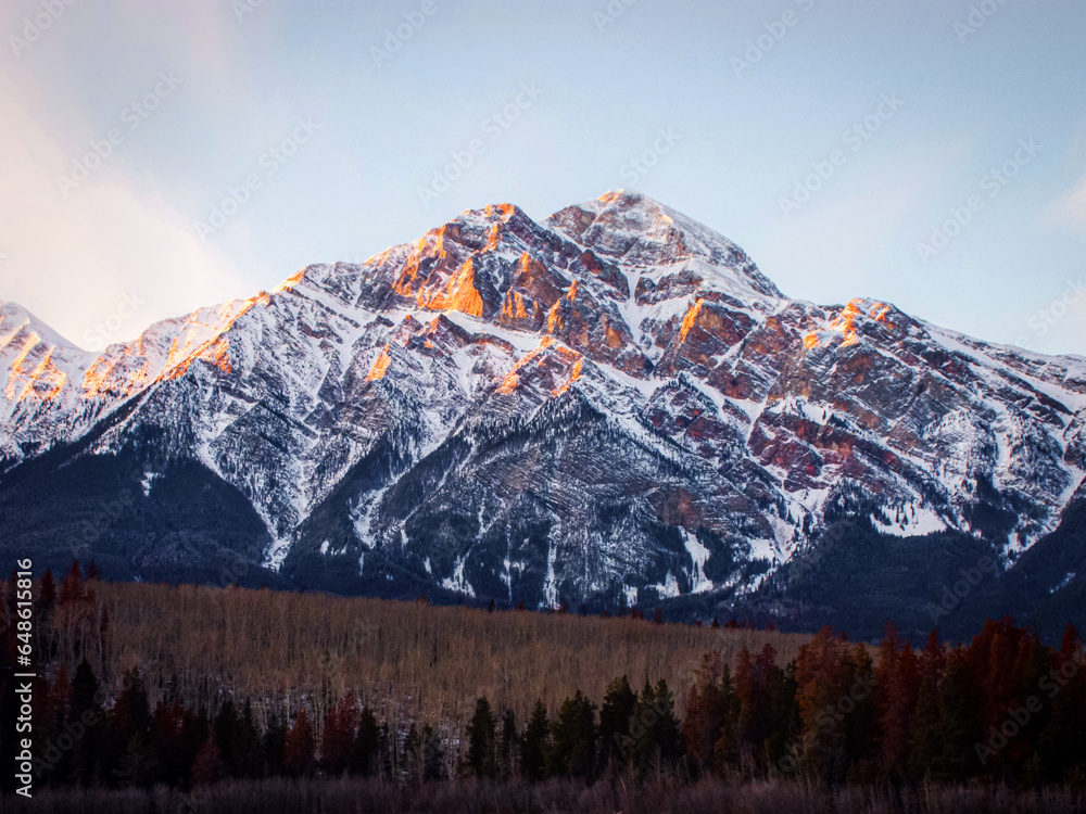 Jasper winter mountain landscape